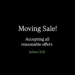 Moving Sale Announcement